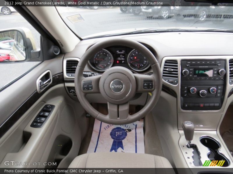 White Gold Metallic / Dark Graystone/Medium Graystone 2012 Jeep Grand Cherokee Laredo