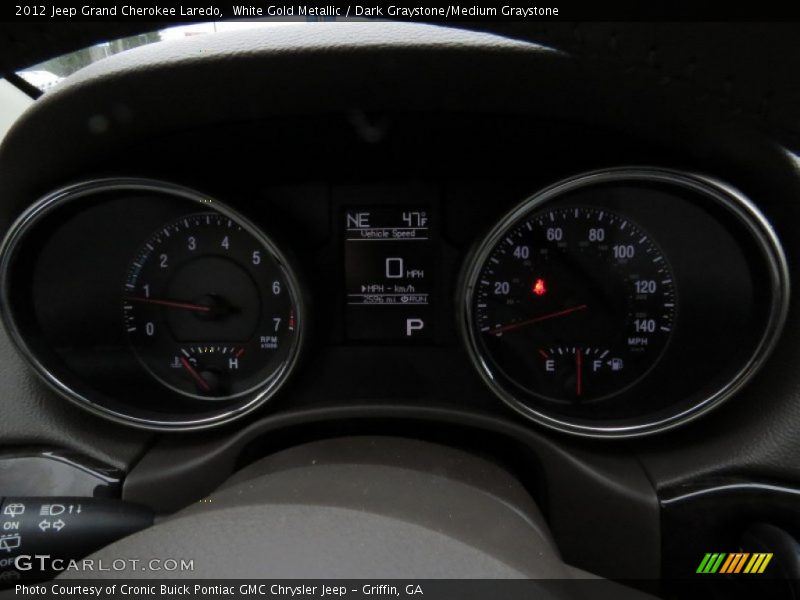 White Gold Metallic / Dark Graystone/Medium Graystone 2012 Jeep Grand Cherokee Laredo