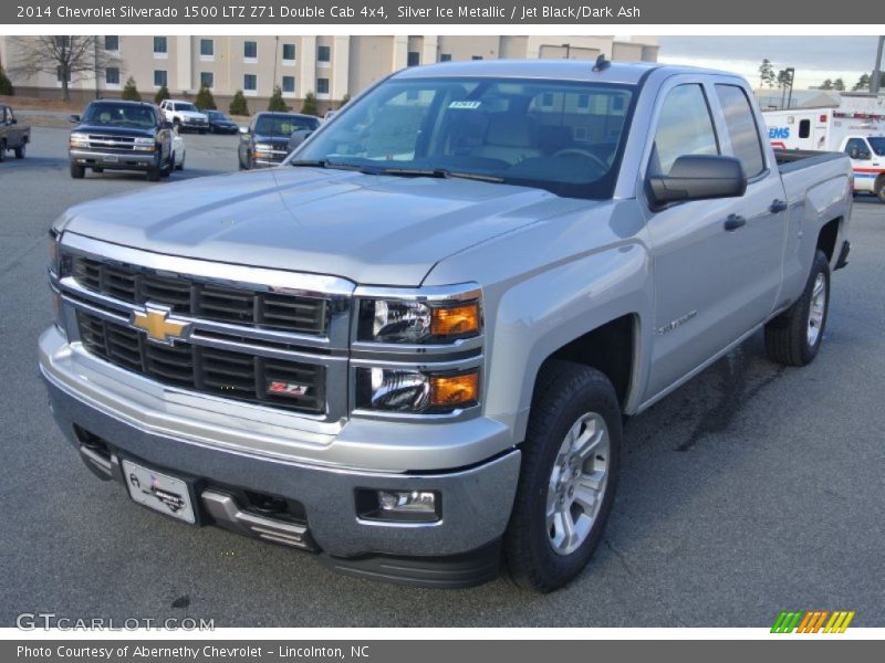 Silver Ice Metallic / Jet Black/Dark Ash 2014 Chevrolet Silverado 1500 LTZ Z71 Double Cab 4x4
