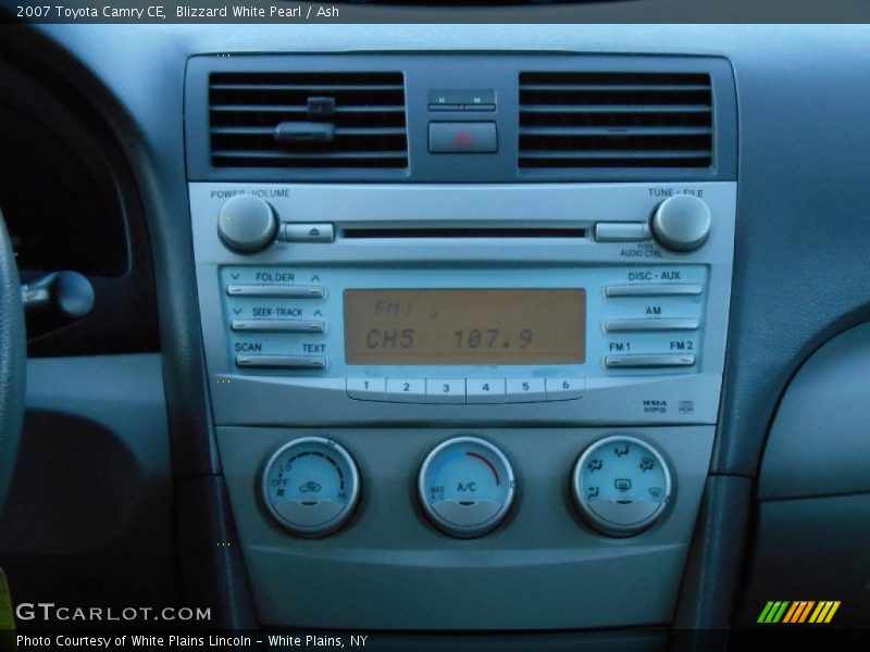Blizzard White Pearl / Ash 2007 Toyota Camry CE