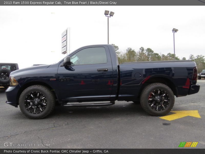 True Blue Pearl / Black/Diesel Gray 2013 Ram 1500 Express Regular Cab