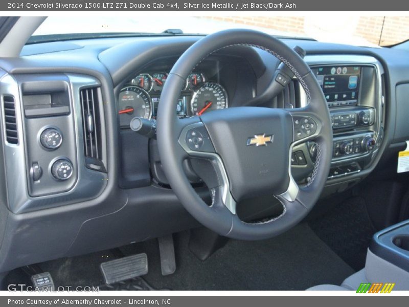 Silver Ice Metallic / Jet Black/Dark Ash 2014 Chevrolet Silverado 1500 LTZ Z71 Double Cab 4x4