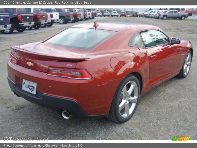 Red Rock Metallic / Beige 2014 Chevrolet Camaro SS Coupe