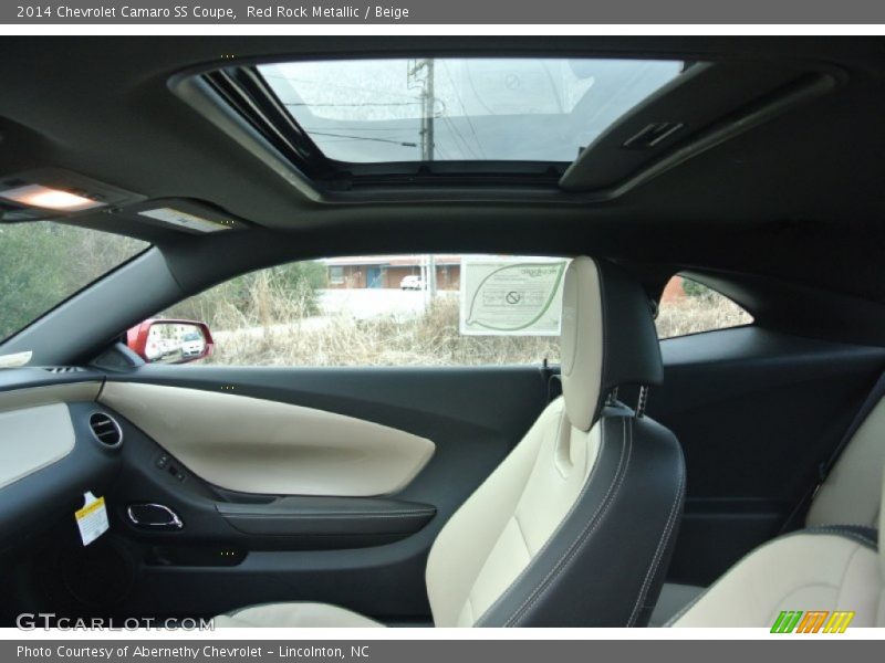 Red Rock Metallic / Beige 2014 Chevrolet Camaro SS Coupe