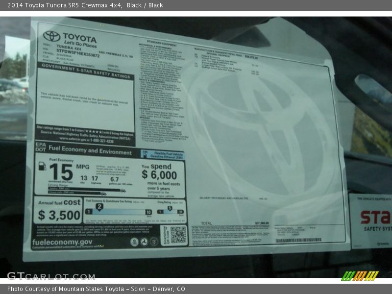 Black / Black 2014 Toyota Tundra SR5 Crewmax 4x4