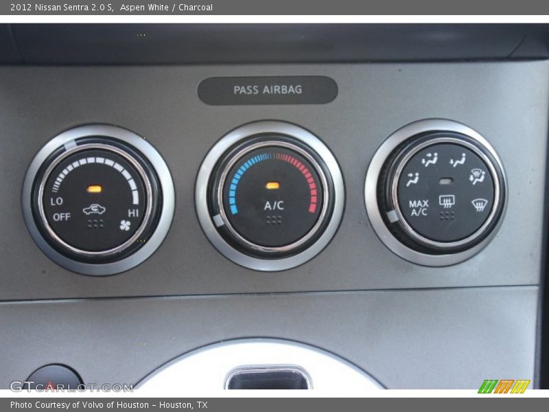 Aspen White / Charcoal 2012 Nissan Sentra 2.0 S