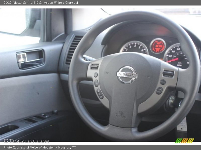 Aspen White / Charcoal 2012 Nissan Sentra 2.0 S