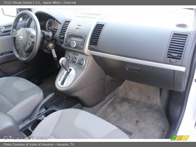 Aspen White / Charcoal 2012 Nissan Sentra 2.0 S