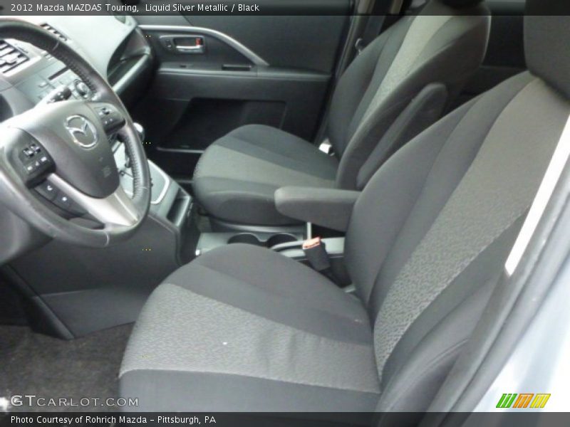 Liquid Silver Metallic / Black 2012 Mazda MAZDA5 Touring