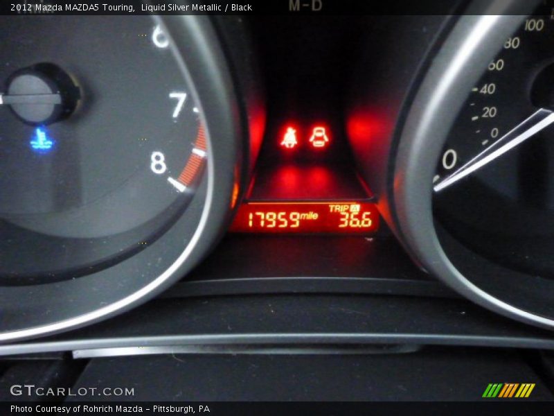 Liquid Silver Metallic / Black 2012 Mazda MAZDA5 Touring