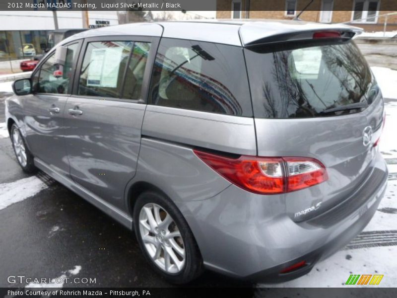Liquid Silver Metallic / Black 2012 Mazda MAZDA5 Touring