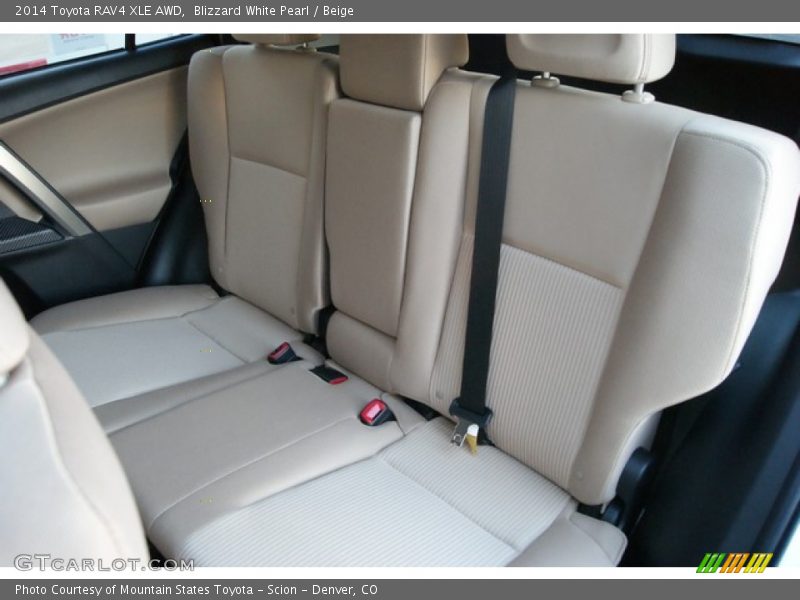 Blizzard White Pearl / Beige 2014 Toyota RAV4 XLE AWD
