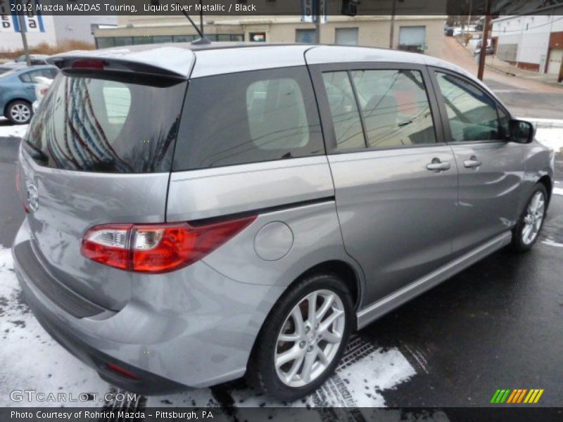 Liquid Silver Metallic / Black 2012 Mazda MAZDA5 Touring