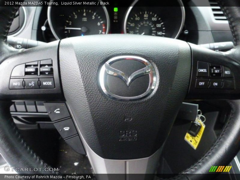 Liquid Silver Metallic / Black 2012 Mazda MAZDA5 Touring