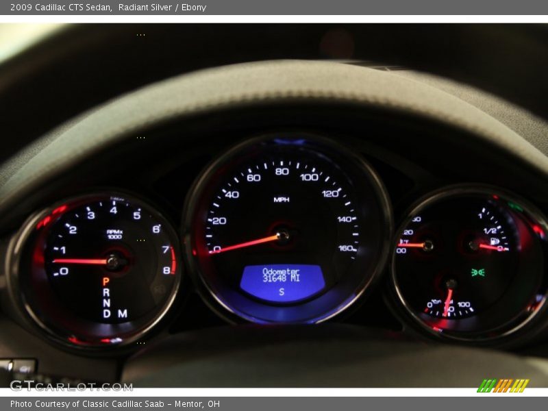 Radiant Silver / Ebony 2009 Cadillac CTS Sedan
