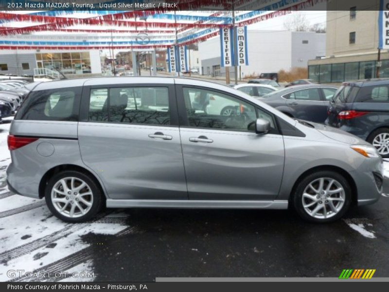 Liquid Silver Metallic / Black 2012 Mazda MAZDA5 Touring