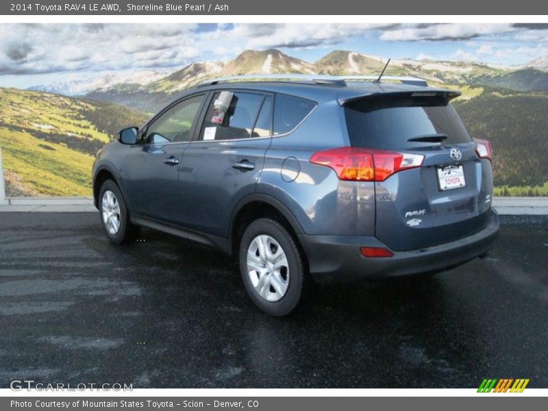 Shoreline Blue Pearl / Ash 2014 Toyota RAV4 LE AWD