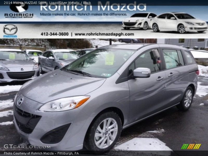 Liquid Silver Metallic / Black 2014 Mazda MAZDA5 Sport