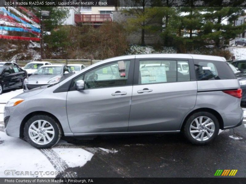 Liquid Silver Metallic / Black 2014 Mazda MAZDA5 Sport