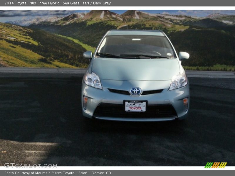 Sea Glass Pearl / Dark Gray 2014 Toyota Prius Three Hybrid