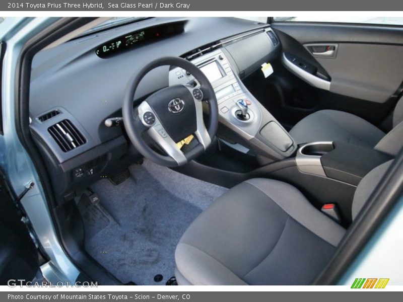 Sea Glass Pearl / Dark Gray 2014 Toyota Prius Three Hybrid