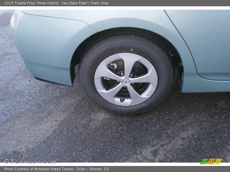 Sea Glass Pearl / Dark Gray 2014 Toyota Prius Three Hybrid