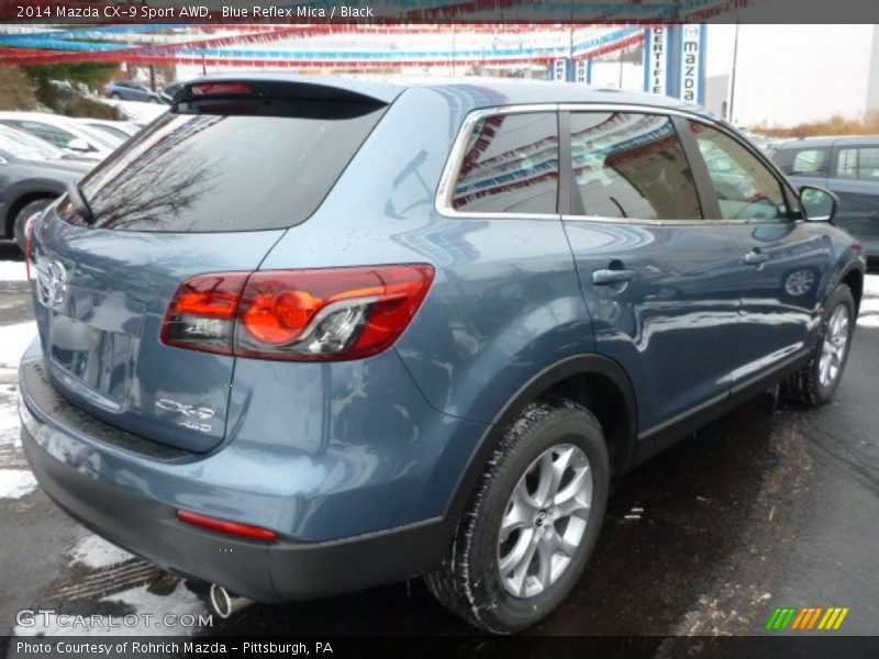 Blue Reflex Mica / Black 2014 Mazda CX-9 Sport AWD