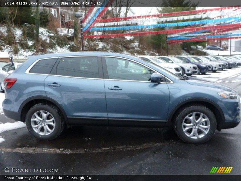 Blue Reflex Mica / Black 2014 Mazda CX-9 Sport AWD