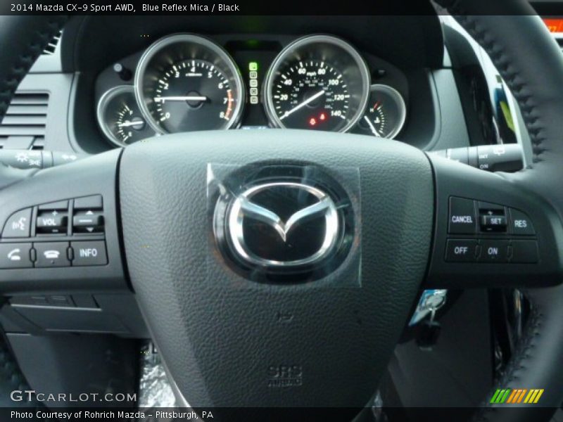 Blue Reflex Mica / Black 2014 Mazda CX-9 Sport AWD