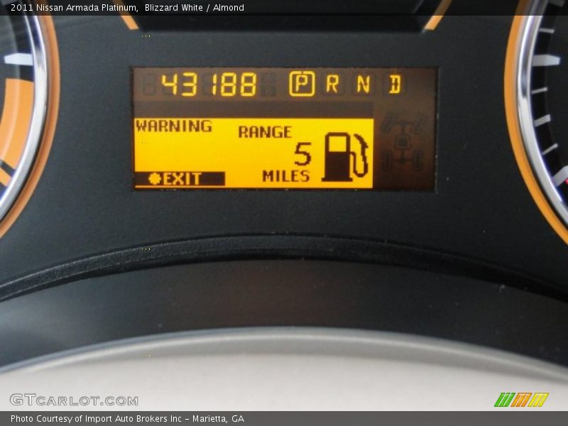 Blizzard White / Almond 2011 Nissan Armada Platinum