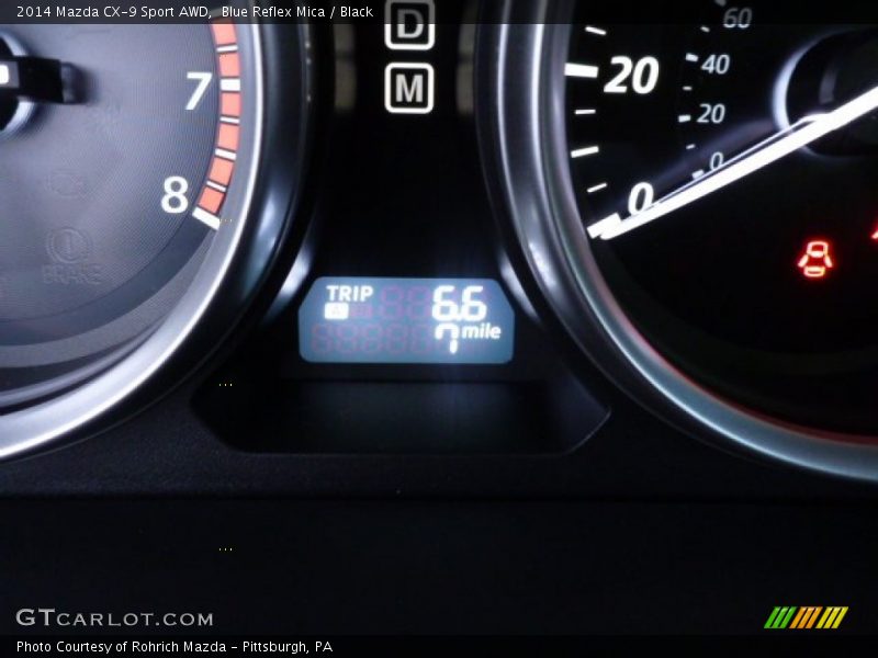 Blue Reflex Mica / Black 2014 Mazda CX-9 Sport AWD