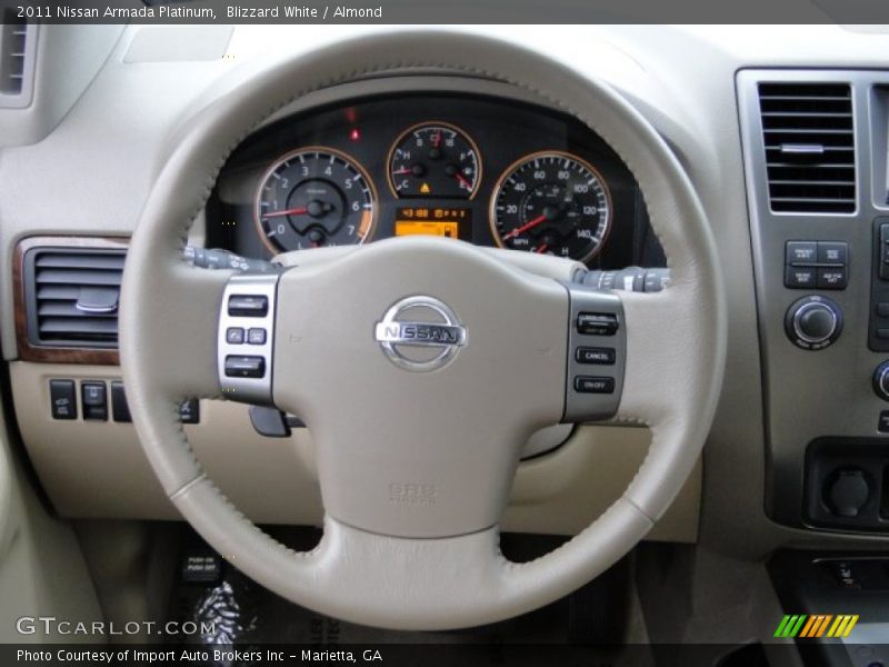 Blizzard White / Almond 2011 Nissan Armada Platinum