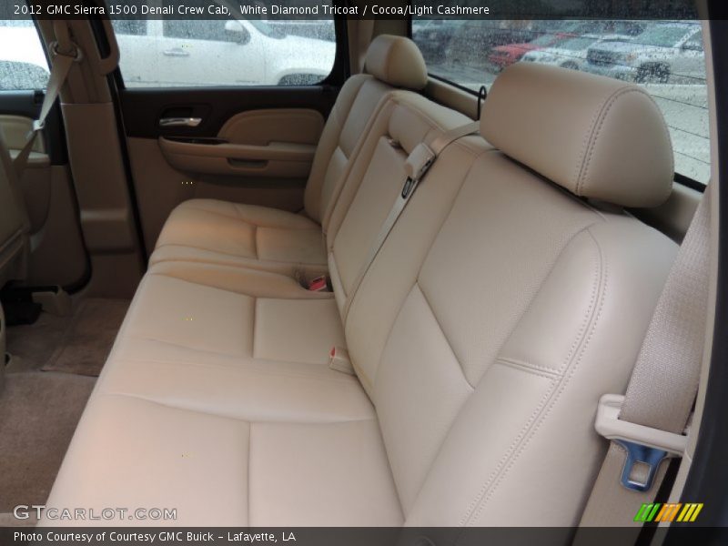 White Diamond Tricoat / Cocoa/Light Cashmere 2012 GMC Sierra 1500 Denali Crew Cab