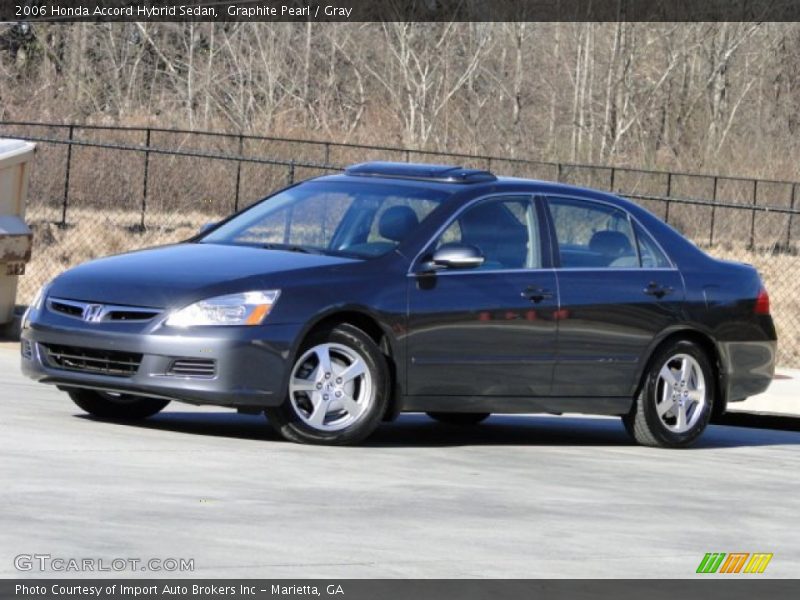 Graphite Pearl / Gray 2006 Honda Accord Hybrid Sedan