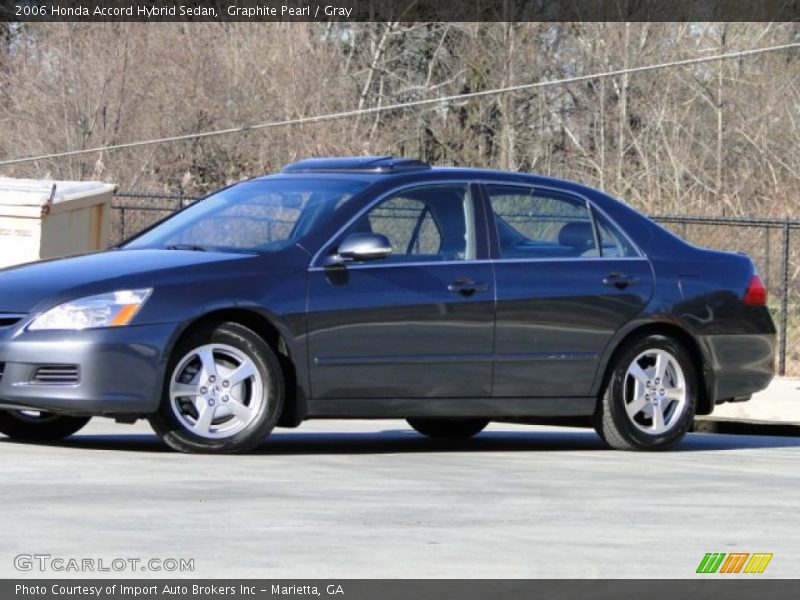 Graphite Pearl / Gray 2006 Honda Accord Hybrid Sedan