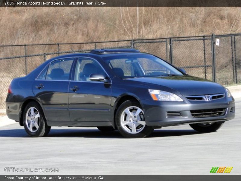 Graphite Pearl / Gray 2006 Honda Accord Hybrid Sedan