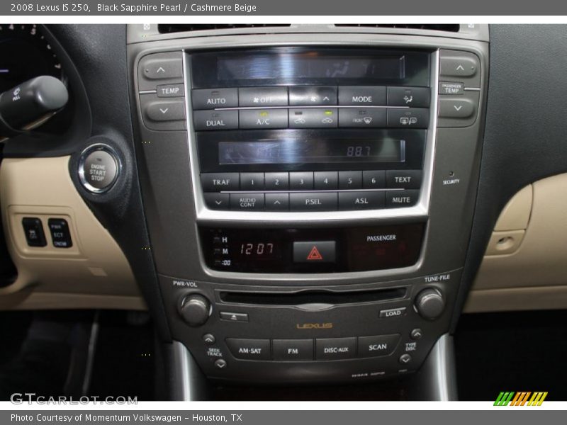 Black Sapphire Pearl / Cashmere Beige 2008 Lexus IS 250