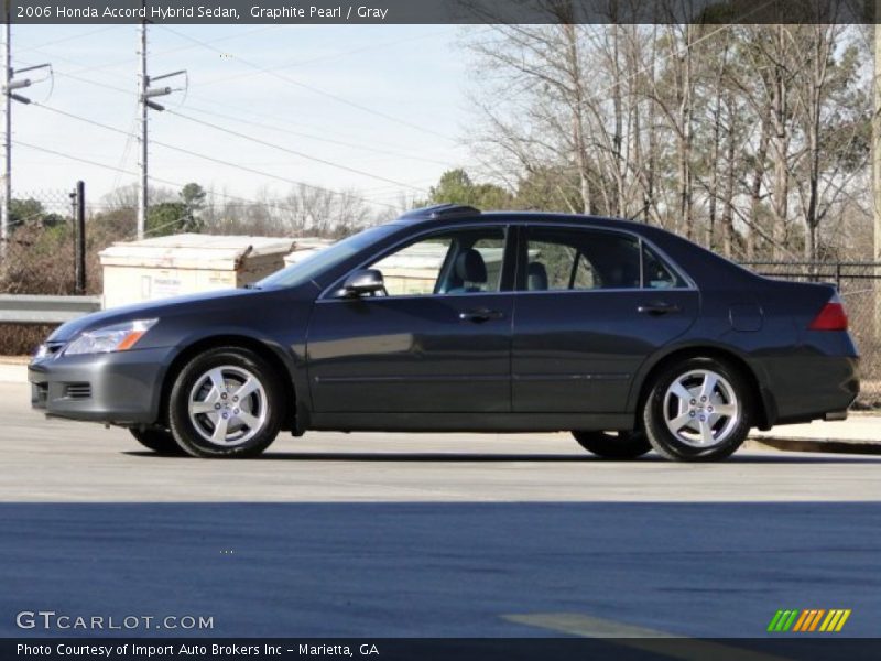 Graphite Pearl / Gray 2006 Honda Accord Hybrid Sedan