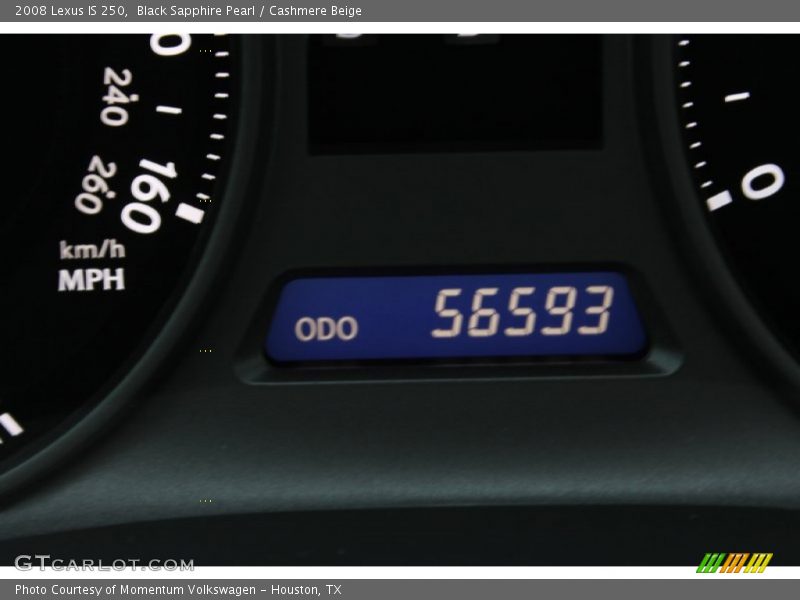 Black Sapphire Pearl / Cashmere Beige 2008 Lexus IS 250