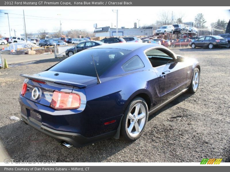 Kona Blue Metallic / Charcoal Black 2012 Ford Mustang GT Premium Coupe