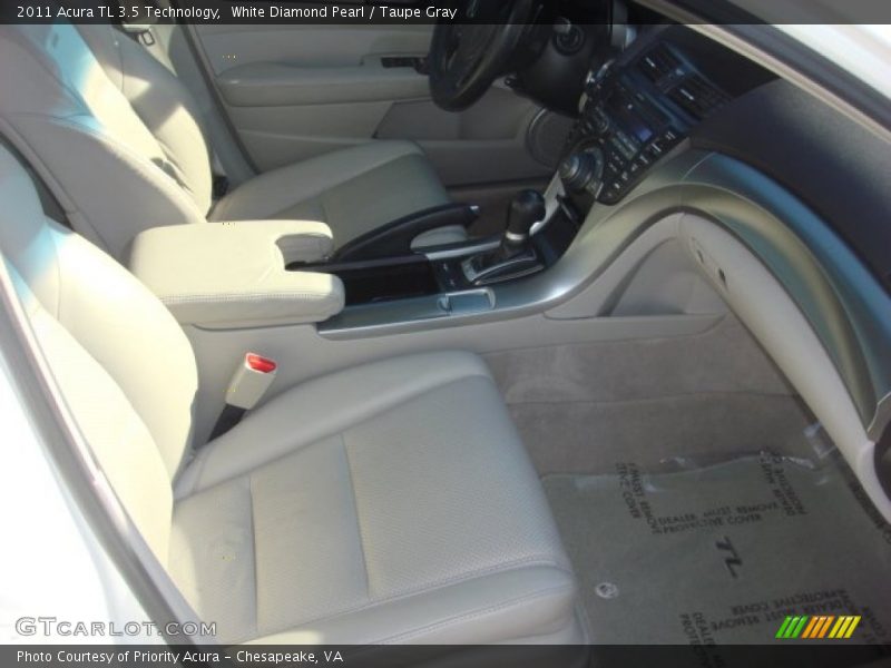 White Diamond Pearl / Taupe Gray 2011 Acura TL 3.5 Technology