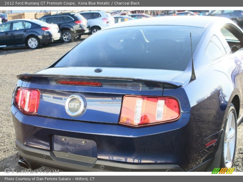 Kona Blue Metallic / Charcoal Black 2012 Ford Mustang GT Premium Coupe