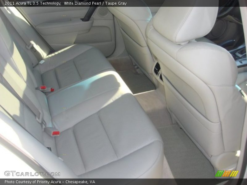 White Diamond Pearl / Taupe Gray 2011 Acura TL 3.5 Technology