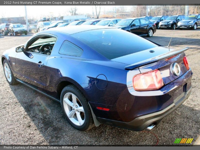 Kona Blue Metallic / Charcoal Black 2012 Ford Mustang GT Premium Coupe