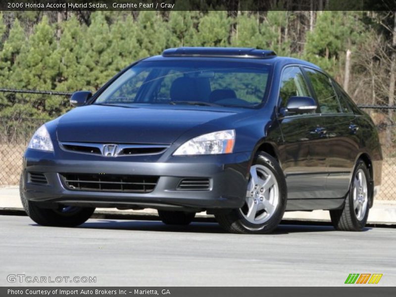 Graphite Pearl / Gray 2006 Honda Accord Hybrid Sedan