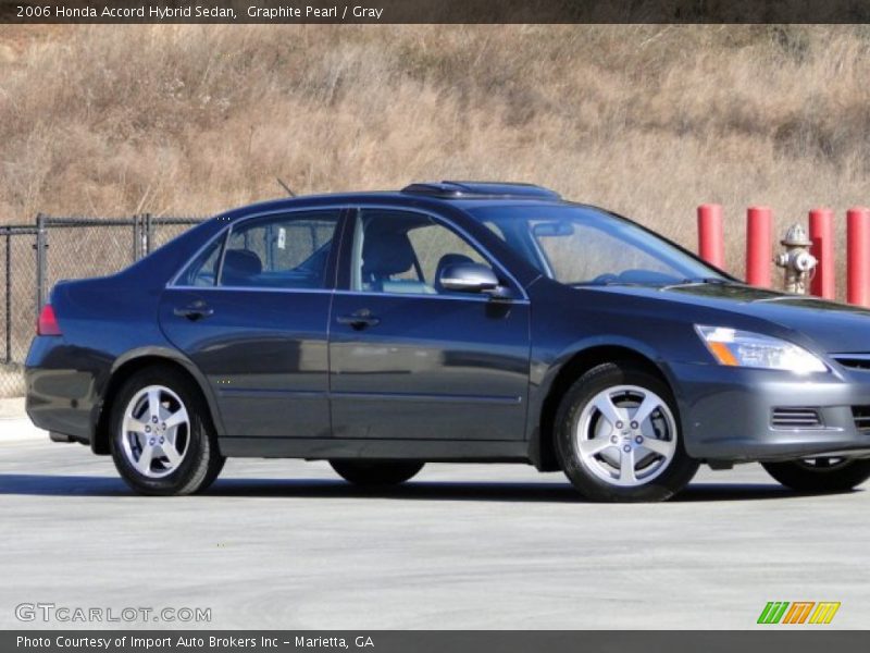 Graphite Pearl / Gray 2006 Honda Accord Hybrid Sedan