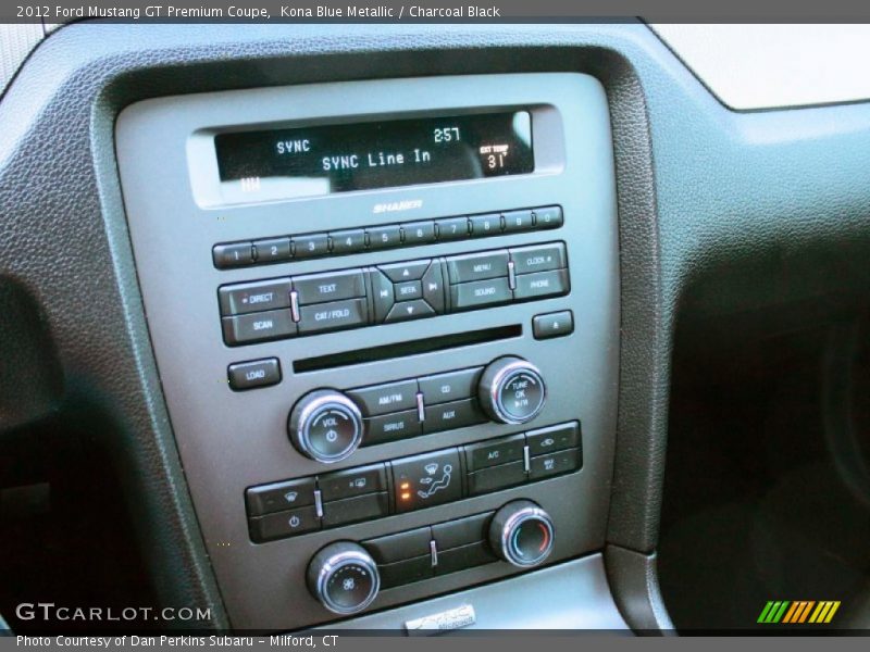 Kona Blue Metallic / Charcoal Black 2012 Ford Mustang GT Premium Coupe