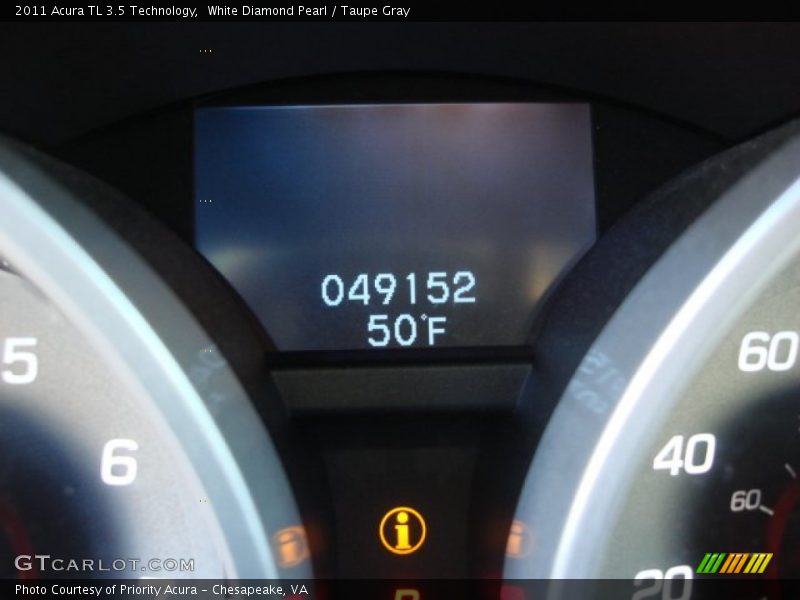 White Diamond Pearl / Taupe Gray 2011 Acura TL 3.5 Technology