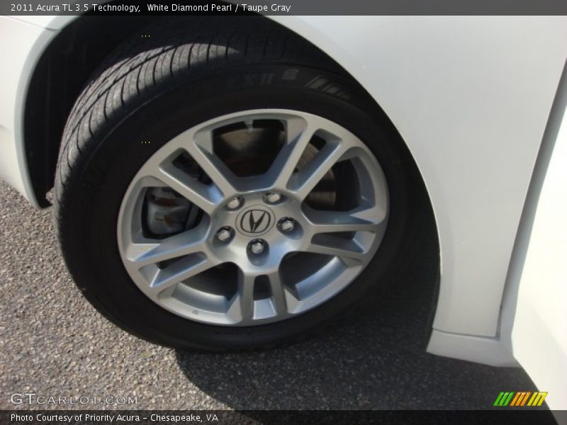 White Diamond Pearl / Taupe Gray 2011 Acura TL 3.5 Technology