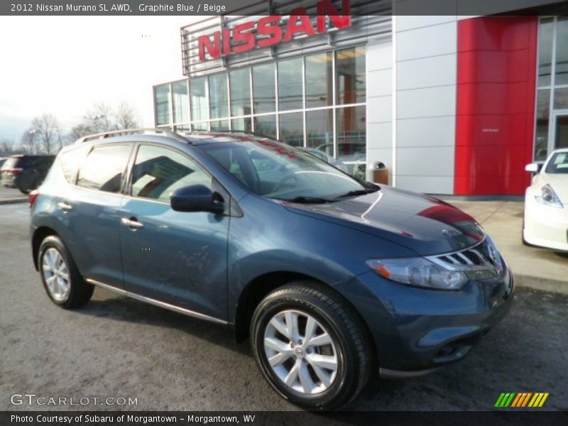 Graphite Blue / Beige 2012 Nissan Murano SL AWD